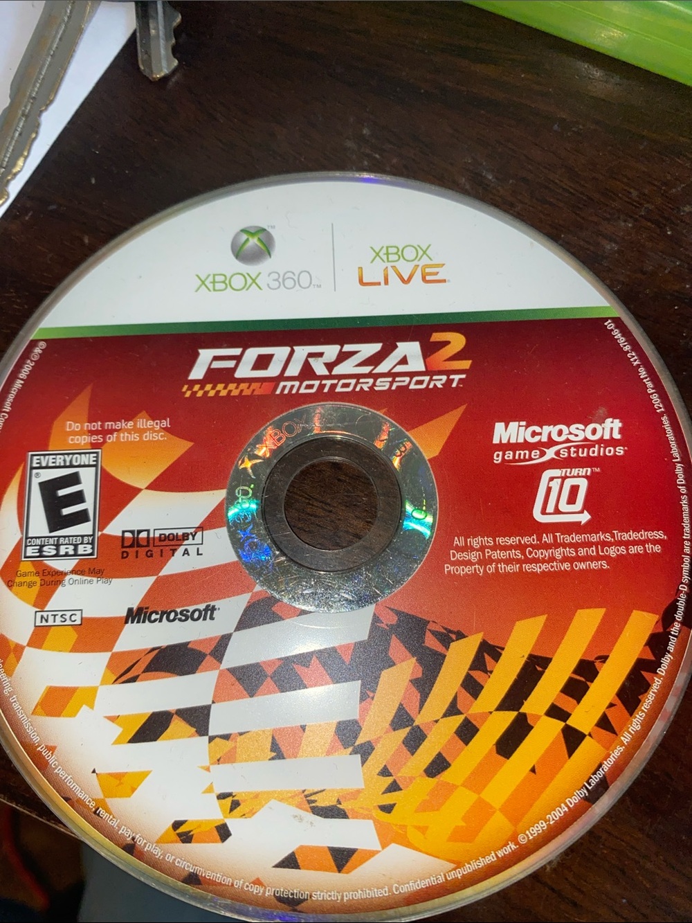 Microsoft Forza Motorsport 2 Xbox 360 Game Disc - Red, Orange, Yellow